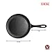 Victoria 10.5-Inch Cast Iron Comal Griddle Pan with a Long Handle, Preseasoned with Flaxseed Oil, Made in Colombia