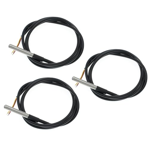 OUDQFCJ 18B20 sensor de temperatura digital sonda de acero inoxidable lectura precisa temperatura de medición (1 m)