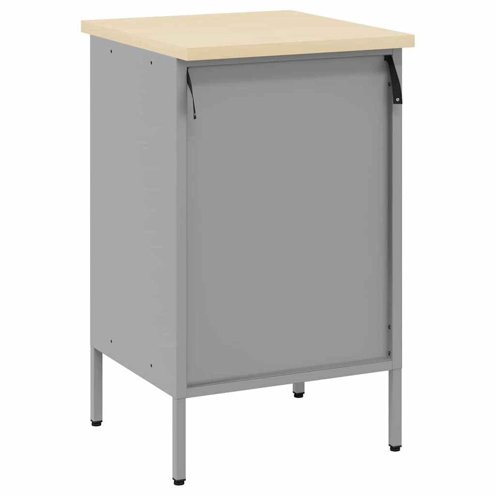 Banco de trabajo de acero industrial con cajones en negro y gris, 50 x 55 x 85 cm, robusto banco de taller para trabajos profesionales y proyectos de afición de materiales de madera