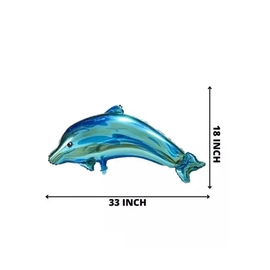 Image of AR GIFTZADDA 3 Pcs Dolphin Foil Balloon Birthday Decorations, Baby Shark /Fish /Dolphin Party Supplies for Boys Girls Kids 1st 2nd 3rd 4th 5th Party Decorations (Dolphin 3 Pcs)