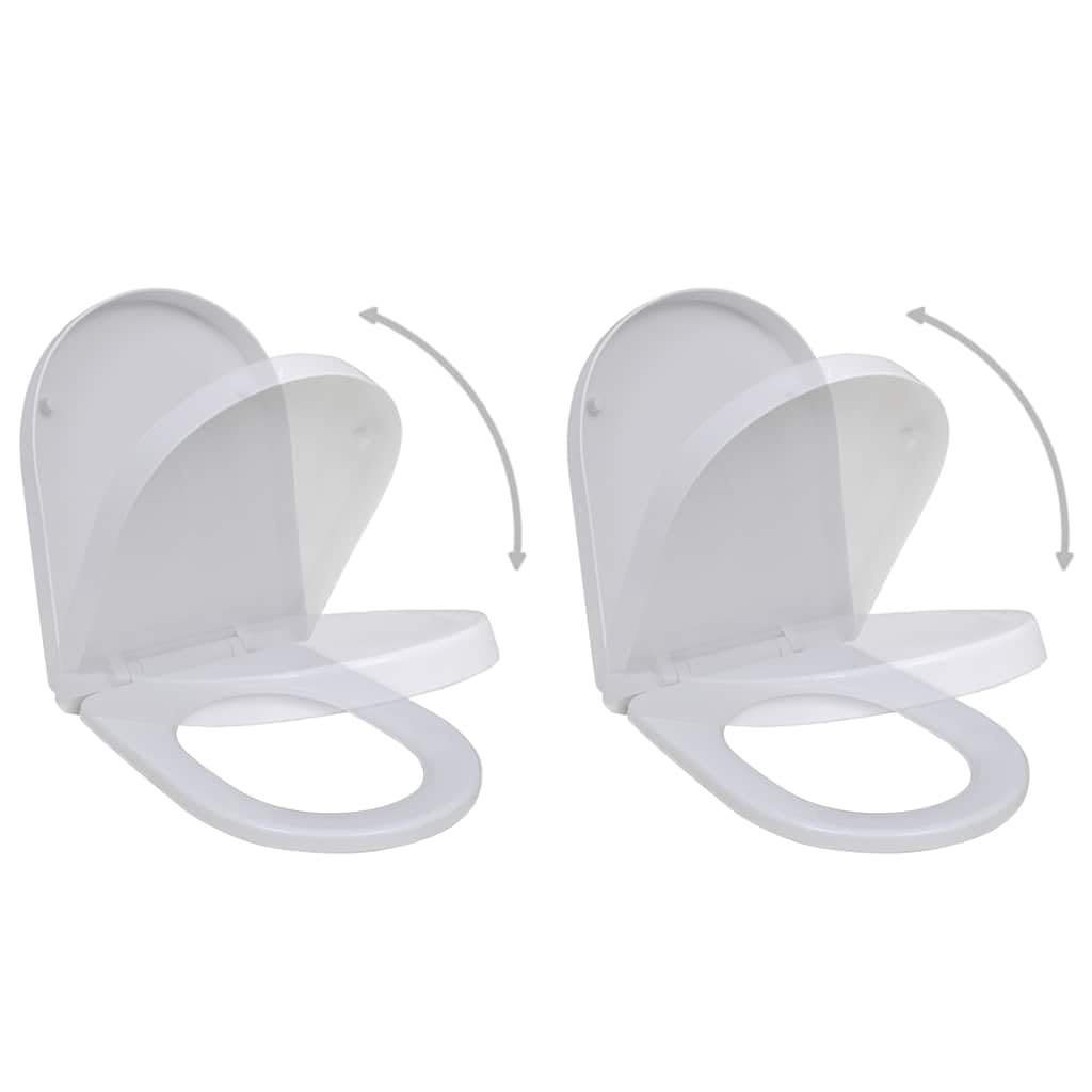 Siège de toilette vidaXL lot de 2 abattants blancs en plastique pour remplacer vos vieux WC