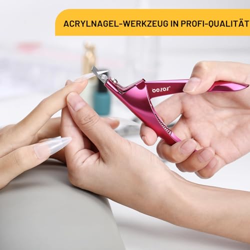 BEZOX Nagelknipser Tipcutter - Knipser und Schneider für Kunstnägel - Metall Gelnägel Clipper für Kunstnägel Gelnägel Fingernägel Falsche Nägel