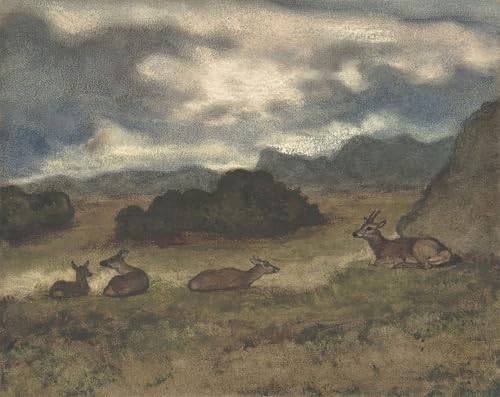 Peinture Murale Cerf de Barye : Créez une Ambiance Nature et Cosy dans Votre Grand Salon