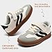 YOSFDC Kid Shoes Boys & Girls Fashion Sneakers Girls Tennis Shoes Light Boys Casual Shoes Slip on Kids Sneakers Faux Leather Comfort Gym Athletic Shoes for Beige 13 Size