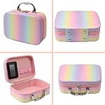 Makeup Set for Girls, Rainbow Makeup Kit, Beauty Boxes with Brushes and Cosmetics, Fashionable Makeup Case Organizer, Pink - Image 4