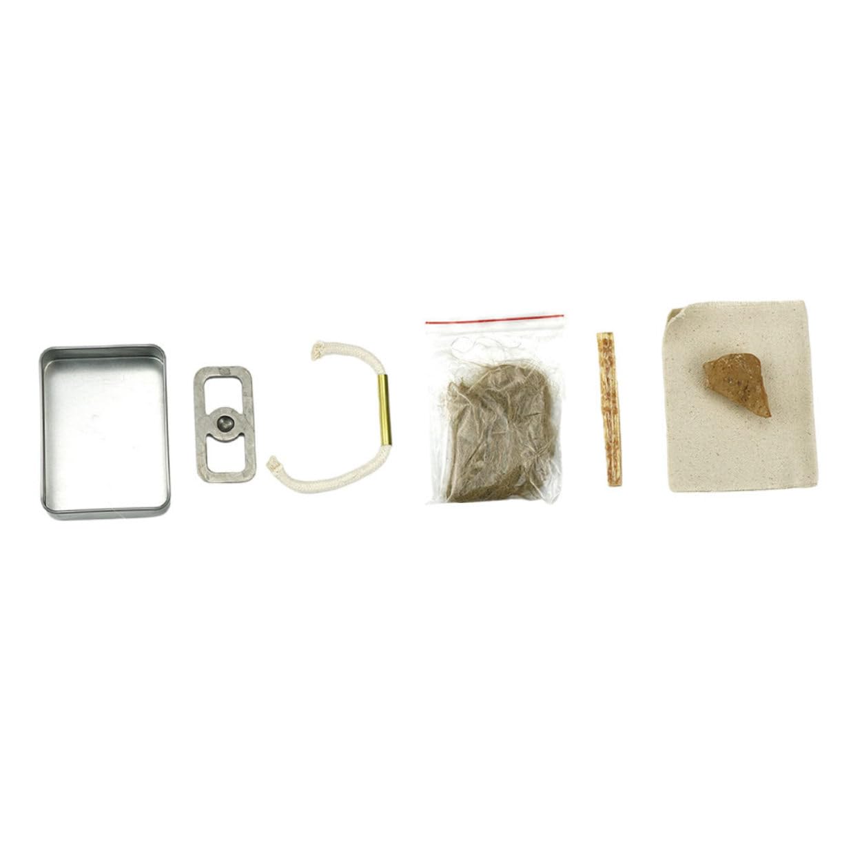 POPETPOP Kit de Cuerda de Algodón y Pedernal para Fuego al Aire Libre, Herramienta de Supervivencia para Camping Combustión Instantánea, Adecuado para Cocinar y Parrilladas