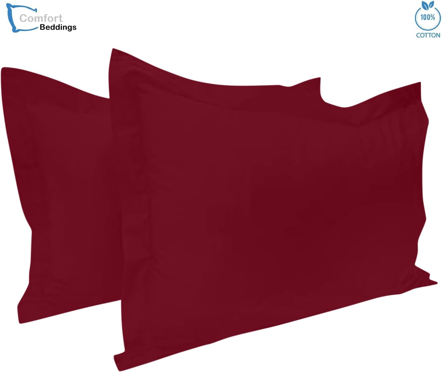 Comfort Beddings Heavy Quality 600 Thread Count 100% Egyptian Cotton Oxford Pillow Cases Pack Of 2 - Image 3