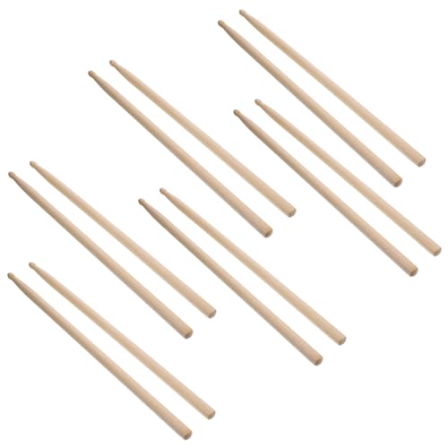 Baquetas de madera de maple 6 pares Toddmomy miniatura 1
