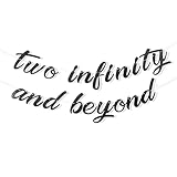 MAMUXI Two Infinity And Beyond Birthday Banner - 2 Year Old Birthday Party Decor, Toy Story Theme Party Banner, Best 2nd Birthday Decorations For Baby Kids