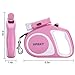UPSKY Retractable Dog Leash with Flashlight, 16ft Dog Walking Leash for Small Medium Dog, Heavy Duty Puppy Leash Nylon Tape, Tangle-Free, One Button Lock & Release