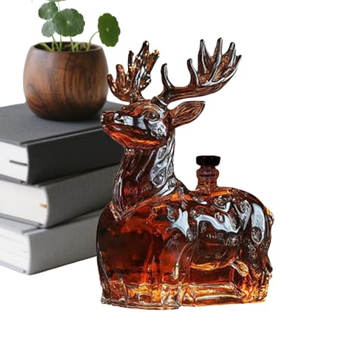Caraffa per bottiglie di vino, decorazione per interni in vetro, 12 cl, supporto per liquori e caraffa da whisky in vetro, dispenser di alcol decorativo per uomini, festa di compleanno per Natale