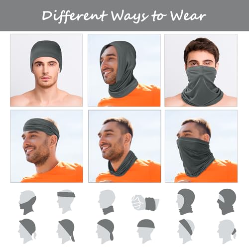 Image of Geyoga 6 /9 Pcs Summer UV Protection Cooling Neck Gaiter Scarf Face Clothing Neck Gaiter Mask Sunscreen Breathable Bandana