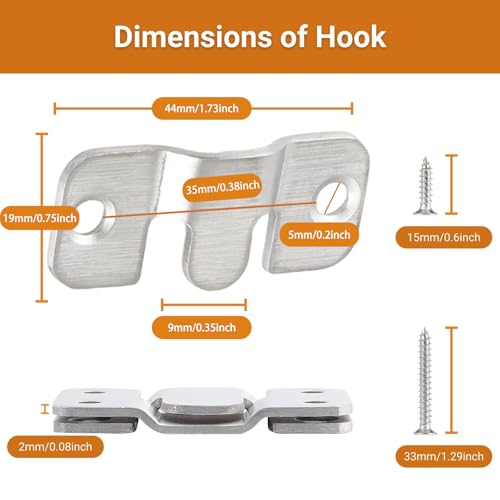 Image of 16Pcs Stainless Steel Interlock Hanging Buckle, Flush Concealed Mount Brackets, Z Clip Bracket for Picture Display Art Gallery