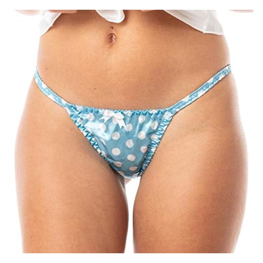 
                            Satini Women's Polkadot Tanga Bikini Briefs Satin Panties
                        