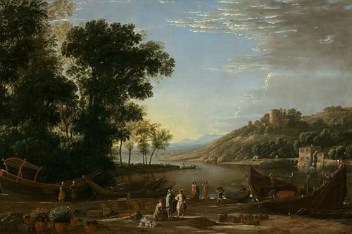 Impression Tableaux Graffiti Art Mural Paysage Claude Lorrain Moderne 60x90cm