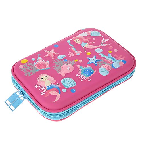 AIZHIYI Linda bolsa de lápis para estudantes de EVA Sea Ocean World (Rosa)