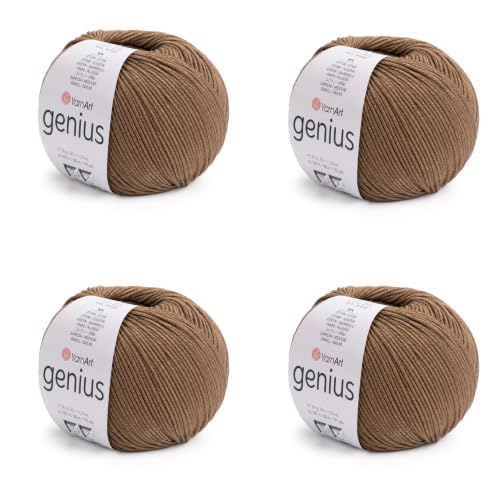 Image of YarnArt Genius Soft Cotton Blend Yarn, 4 Pack (1.76 oz / 174 Yds)