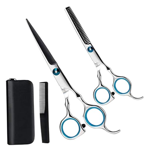 SHERCHPRY 1Set Hairdressing Scissors Set Professional Barber Tools with Thinning Scissors and Comb Hair Cutting Tools for Salon and Home Use Storage Case Included