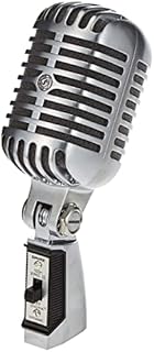 Shure 55SH Series II Iconic Unidyne Dynamic Vocal Microphone, Cardioid Directional Polar Pattern for Live Performances, Shock-Mounted Cartridge, Classic, Vintage Mic with 5/8