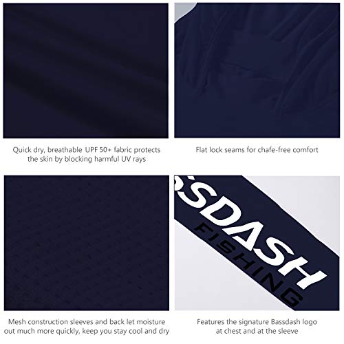 Image of BASSDASH UPF 50+ Men's UV Sun Protection Long Sleeve Performance Fishing Hoodie Hooded Shirts