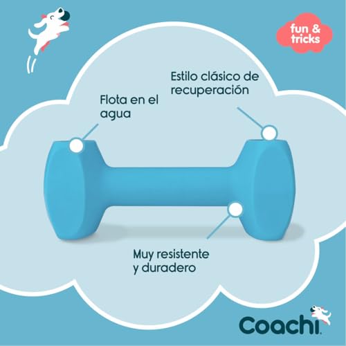 Coachi Training Dumbbell, schwimmt, weites Werfen, klassisches Apportierspielzeug, Jagdhund- und Welpentraining. Hundezubehör, sehr robust und beständig, für große Hunde und Welpen
