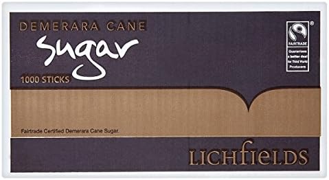 Lichfields Demerara Cane Sugar Sticks, Pack of 1000, Single-Serve Portions
