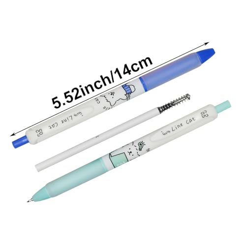 Maydahui 12 bolígrafos gel retráctiles con diseño de gato miniatura 2