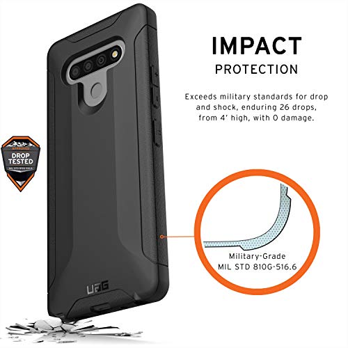 Urban Armor Gear Uag Designed For Lg Stylo 6 Case Scout [Black] Rugged Shockproof Military Drop Tested Protective Cover #TOP2