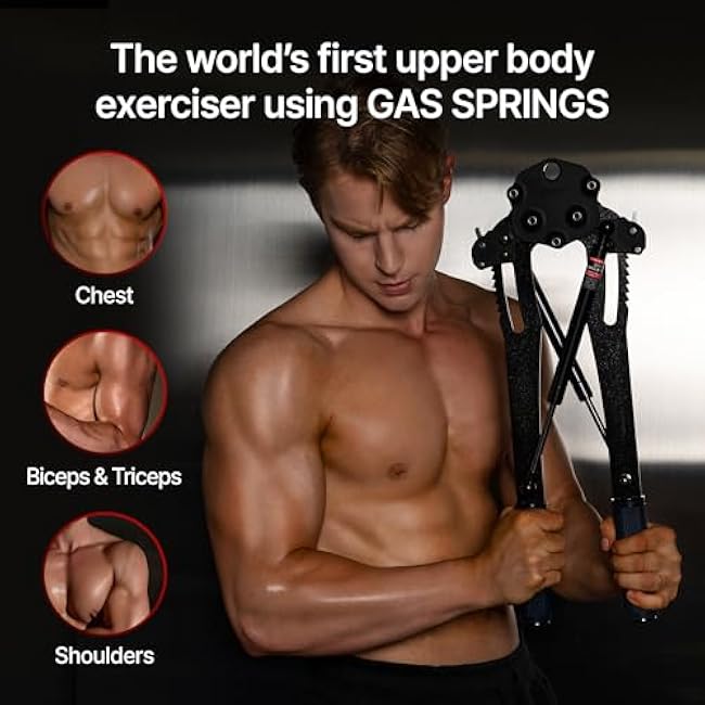 (New) GD Muscle Pump Chest Expander Upper Body Strengthener, Chest Workout for Men, Workout Equipment Shoulder Muscle Training Fitness Equipment, Arm Exerciser