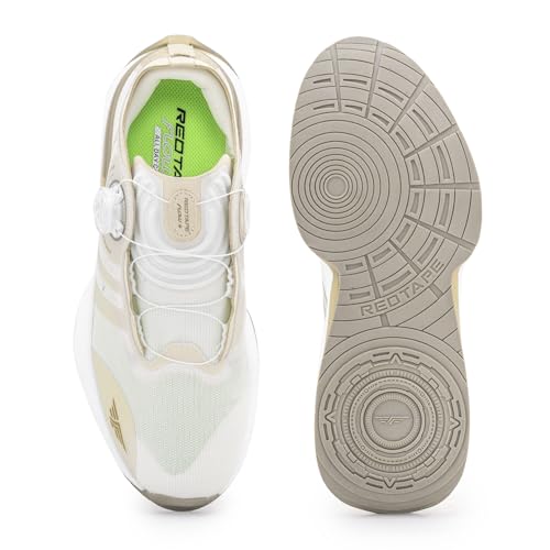 Image of Red Tape Dial Lace ETPU Athleisure Shoes for Men | Cultured Round-Toe Shape & Cushioning Technology