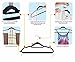 GVTECH Premium Velvet Hangers, [50 Pack] Non Slip and Heavy Duty Velvet Suit Hangers (45cm) with Tie Bar, 360° Swivel Hooks, Sturdy to Hold Jumper, Pullovers, Jackets & Hoodies (50 Pack, Black)