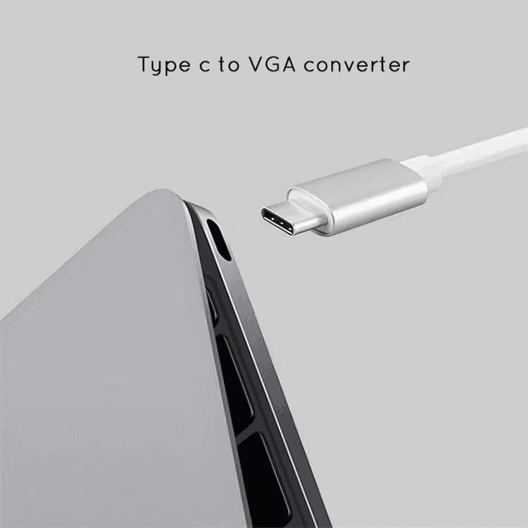 HBFQMDJLX USB C to VGA Adapter, 1080P HD Display, Mirror and Extend Mode Support, Aluminum Shell, USB 3.1 Compatible,Suitable for Computers and projectors