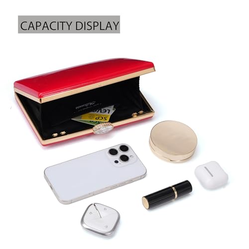 Image of Patent Leather Clutch Purses for Women Glossy Evening Bag