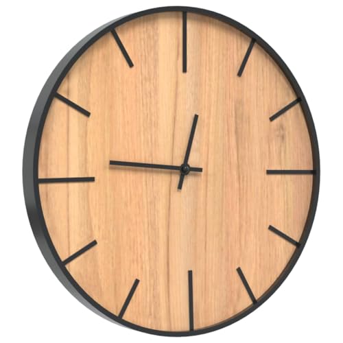 Horloge murale marron Ø39 cm grande pendule murale salon