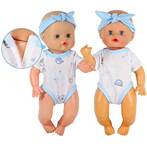 Young Buds 6Pcs For 9-10-11 Inch Alive Baby Doll Clothes Dress Reborn Newborn Baby Doll Accessories Gown Costumes Outfits Xmas Gift-Wrap #TOP4