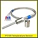 FKMISZE PT100 Temperature Sensor WZP-130 Stainless Steel Waterproof Probe -50 to 420°C Industrial Use(PT1-4-6-100mm-H)