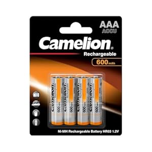 Camelion AAA 4x Akumulatory Ni-MH 600 mAh