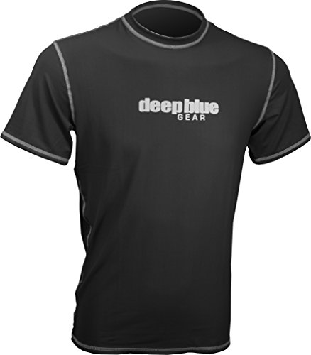 Deep Blue Gear Casual Fit Short Sleeve Rashguard, Unisex Small, Gunmetal
