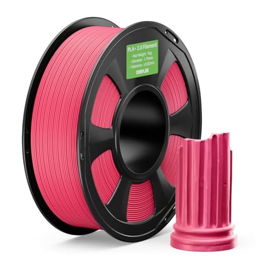 DEEPLEE PLA+ 2.0 Filament 1.75mm, Stronger Toughness 3D Printer Filament, Hot Pink 1KG, Upgrade PLA Plus 3D Printer Filament, High Speed PLA+ Filament for Most FDM 3D Drucker