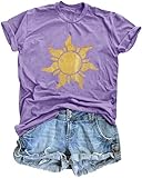 Magical Shirt Women Magic Sun Print Tshirt Cute Sunshine Graphics T Shirts Summer Vacation Short Sleeve Tops