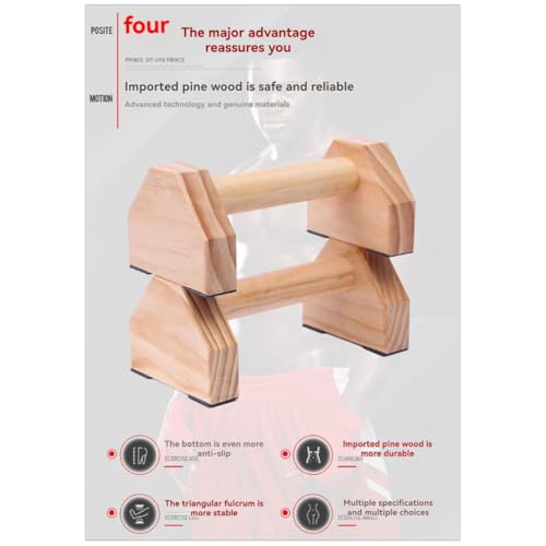 Push-up stand en bois pour la force de poussée et l'amplitude des pompes