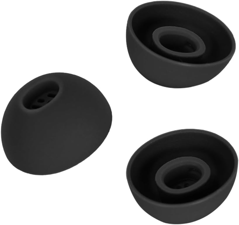Spare Ear Tips Compatible with Oneplus Buds3/Buds4 Soft Silicone Eartips Earplugs with Portable Storage Box 6 Pairs S M L (Storm Grey)