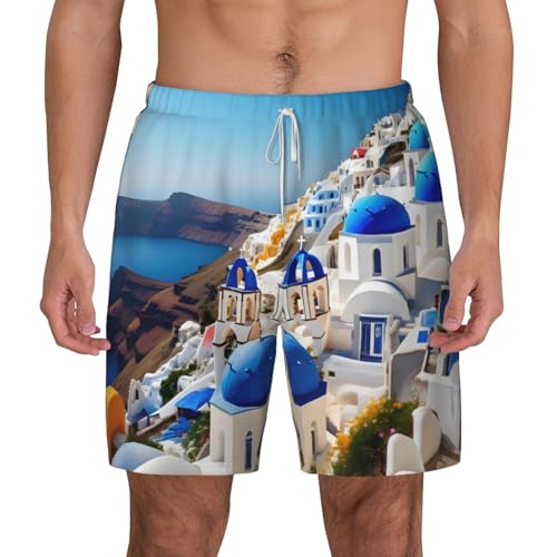 Short de bain île grecque Santorini parfait pour les vacances à la mer et la plage