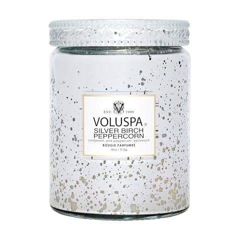 Voluspa Silver Birch Peppercorn Candle Cover