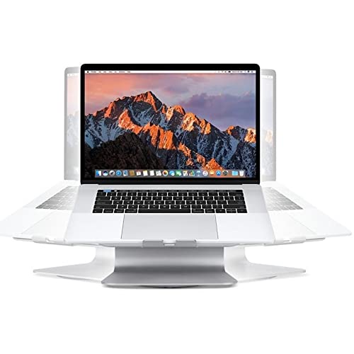 YHMC JYB AYSMG SOPI ZJ-001 Rotation Style Aluminum Cooling Stand with Cool Fan for Laptop, Suitable for Mac Air, Mac Pro, iPad, and Other Laptops (Silver) (Color : Silver)