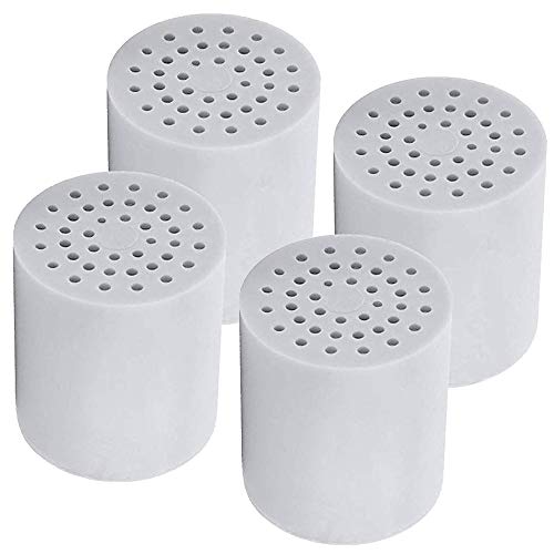 [Upgraded] 15 Stage Universal Shower Water Filter Cartridges (4 Pack) Removes Chlorine, Microorganisms