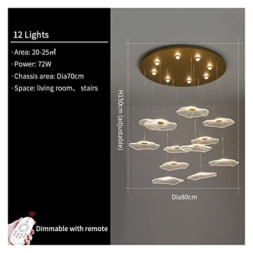 Lampe de luxe pour escalier et restaurant au design grand standing