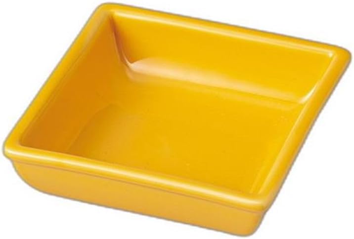 Orange Glazed Square Bowl (Small) [3.7 x 9.3 x 3.8 cm] | Small Bowl Setomonohonpo