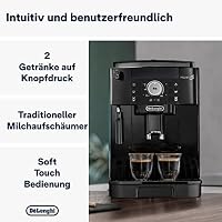 De’Longhi Magnifica S - Perfetto Kaffeevollautomat mit klassischem Milchaufschäumer, Espresso- und Cappuccino Kaffeemaschine, Bedienfeld mit Tasten, Schwarz (ECAM11.112.B) – Ansicht 2