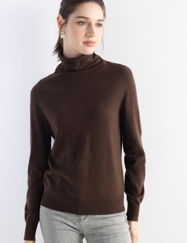 Women's Merino Wool Blend Sweater Fall Winter Turtleneck Long Sleeve First-Line Ready to Wear Seamless Knit Sweater4